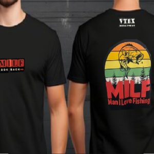 MEN'S COTTON T-SHIRT  MILF Print on Chest