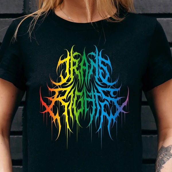 MEN'S COTTON T-SHIRT Trans Right print on chest and back side