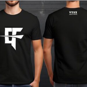 MEN'S COTTON T-SHIRT CLAN FAZAE CF print on chest