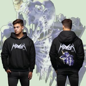 Mens Long Sleeve COTTON TERRY FLECE Drawstring Pullover Hoodie  Printed Graphic Comfy Hooded  HAVOK hudi - 1