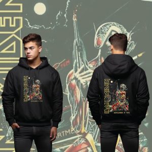 Mens Long Sleeve COTTON TERRY FLECE Drawstring Pullover Hoodie  Printed Graphic Comfy Hooded   Iron -hudi - 3