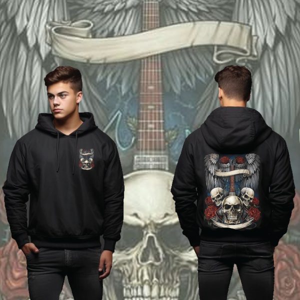 Mens Long Sleeve COTTON TERRY FLECE Drawstring Pullover Hoodie  Printed Graphic Comfy Hooded  New Hudi - 31