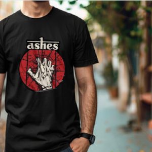 MEN'S COTTON T-SHIRT Ashes Round Red print on chest