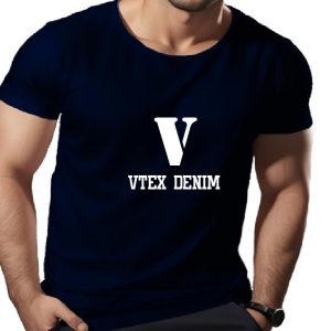 MEN'S COTTON T-SHIRT  VTEX DENIM 7  print on chest