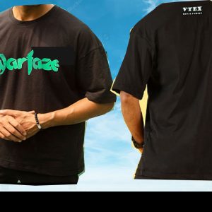 Drop Shoulder Short sleeve Warfaze Green  Print Mens T-shirt Cotton Fabrics Gsm =180+