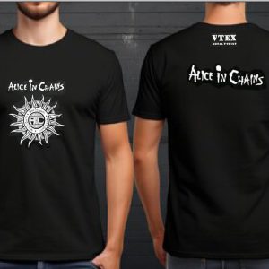 MEN'S COTTON T-SHIRT Alice in Chain Print on chest