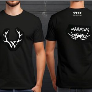 MEN'S COTTON T-SHIRT Warning  Print on chest