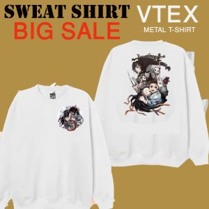 MEN'S COTTON TERRY FLECE SWEAT SHIRT  White color - BAL   Print