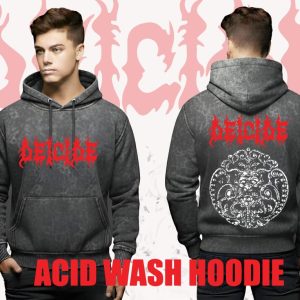 Men's Long Sleeve COTTON inside brush TERRY FLECE - Drawstring Pullover Printed -SOLID - Comfy Hoodie -hudi - Hudy- DICIDE  ACID WASH version