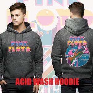 Men's Long Sleeve COTTON inside brush TERRY FLECE - Drawstring Pullover Printed -SOLID - Comfy Hoodie -hudi - Hudy- Pink- ACID WASH version