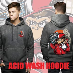 Men's Long Sleeve COTTON inside brush TERRY FLECE - Drawstring Pullover Printed -SOLID - Comfy Hoodie -hudi - Hudy- TRUMPPP- ACID WASH version